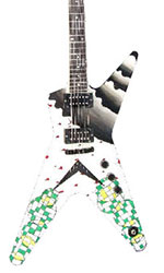 wooden miniature guitar Van Hallen