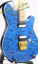 John Fogerty Guitar Blue Ocean miniature guitar display