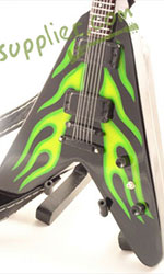 miniature replica guitar James Hetfield Metallica V Flame