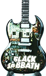 miniature guitar stand Black Sabbath