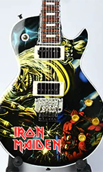 miniature guitar airbrush Iron Maiden The Number of The Beast