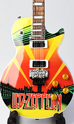 miniature guitar decals Led Zeppelin Celebration Day