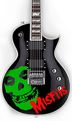  Misfits Misfits green Skull Logo miniature guitar model