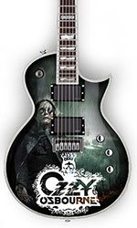 Ozzy Ozbourne Black Rain miniature guitar model