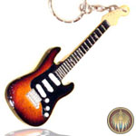 Guitar Keyring stratocaster, guitar sunburst keyring