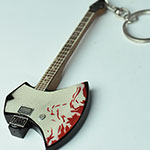 Keyring Guitar Bass Kiss, Bass guitar Axe keyring