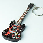 ACDC, Angus Young and the Thunder guitar Keyring, Key ring guitar electric
