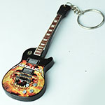 Key ring guitar Metallica, Flame Skull guitar miniature