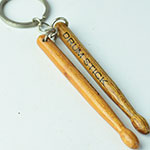 Wholesale Wooden keyring Drums Stick, natural wood color