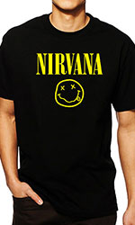 T Shirt Nirvana Logo made of 100% cotton